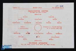 War Time 1944/45 Manchester Utd v Oldham Athletic War League Cup qualifying competition match