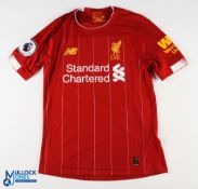 Sadio Mane No 10 Liverpool 2019/20 match issue home football shirt - New Balance/Standard Chartered,