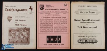 Selection of German programmes to include VfB Stuttgart v 1860 Munich (14 September 1958); FV