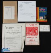 Football Ephemera and Collectables, to include 1962 FA Challenge Cup pirate programme, Manchester