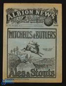 1921/1922 West Bromwich Albion v Huddersfield Town Div. 1 match programme 2nd January 1922; fair/