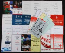 Wales Age Group & Various Rugby Programmes (33): Inc Cup finals and many other domestic