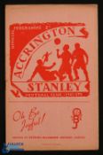 1950/51 Accrington Stanley v Shrewsbury Town (1st league season) Div. 3 (N) 24 February 1951; fair/