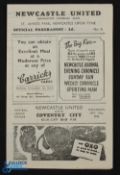 1946/47 Newcastle Utd v Coventry City, Div. 2 match programme, Wednesday 11 September 1946, kick-off