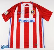 Fernando Torres No 9 Autographed Athletico Madrid 2016/17 home match issue football shirt - signed