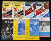 Selection of Swedish football programmes 1956 Sweden v Germany, 1957 Sweden v Norway, 1958 Sweden (