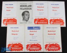 Selection of Netherlands home internationals match programmes 1957 Austria (25 September), 1959