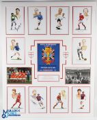 1966 England World Cup Winners, multi signed Collage, a large, mounted collection of 10 signed
