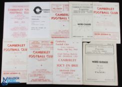 Selection of Camberley FC home programmes 1948/49 Byfleet (small tear to top), 1949/50 Byfleet,