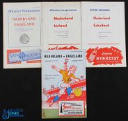 Selection of Netherlands home international match programmes 1954 England (amateur international) (7