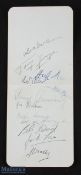 1948-49 Scottish Football Autograph Page - Hibs Hibernian - with noted signatures of Smith,