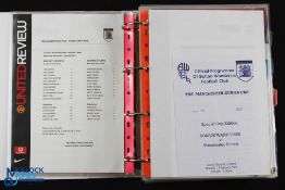 Collection of Manchester Utd FAYC, Lancashire Snr Cup, Manchester Snr Cup and other programmes/