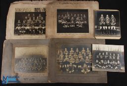 1902-30 Headingly Rugby Team Mounted Photos (10): Somewhat age & weather-beaten but large, very