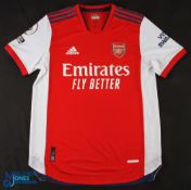 Emile Smith Rowe No 10 Arsenal 2021/22 match issue home football shirt - Adidas /Fly Emirates, PL No