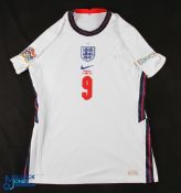 Harry Kane No 9 England v Hungary 14 June 2022 Euro Nations League home match issue football shirt -