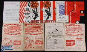 Selection of Walsall home programmes 1949/50 Watford, 1955/56 Selected Midland XI (Morris benefit,