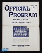 1950 Manchester Utd USA tour match programme Besiktas (Turkey) v United at Kearny High School