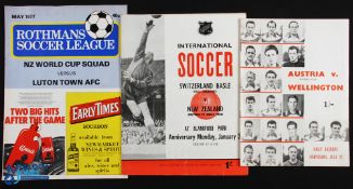 1964 New Zealand v Basle of Switzerland 27 January 1964, 1960s (undated) Wellington v FK Austria