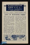 War-Time 1945/1946 Manchester City v Bury War League North 10 November 1945, 4 pages; team
