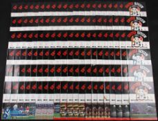 1985-1990 Manchester United Home Football Programmes, to include 1985-86 programmes with tokens x19,