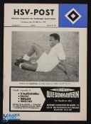 1962/63 Hamburger SV v Santos (Brazil) friendly match programme 20 October 1962, featuring Pele at