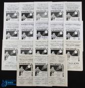 Selection of Stranraer FC home programmes 1951/52 Kilmarnock (Div.'C'), 1956/57 Hamilton Acas,