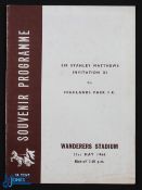 1966 Sir Stanley Matthews Invitation XI v Highlands Park match programme at the Wanderers Stadium 31