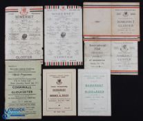Rare 1922-55 County Championship Rugby Programmes (6): Somerset v Gloucestershire 1922, 1926 (both