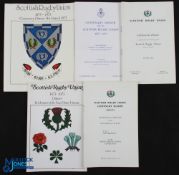 1972-3 Scottish Rugby Centenary Season Items (5): Super menus &/or guest lists, some colourful and