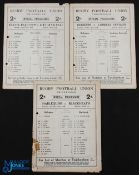 1928 Harlequins Rugby Programme Trio (3): All at Twickers, Quins v Richmond April, Cambridge Univ
