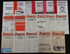 Collection of Charlton Athletic home programmes 1946/47 Norrkoping (friendly), 1947/48 Derby County,