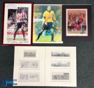 Football Pictures, photographs, a mixed selection to include a signed Brentford Ibrahami Sonko