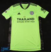Kasper Schmeichel No 1 Leicester City (Champions) 2020/21 Goalkeeper match issue football shirt - in