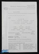 1975/76 European Cup PSV Eindhoven v Linfield 1st October 1975 2nd leg (team sheet, single page);