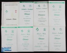 Ireland v Scotland/Wales Rugby Dinner Menus (8): v Scotland 1984, 86 & 88, & v Wales 1980, 1988 (
