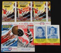 Collection of Sweden home international programmes 1959 Portugal, 1960 Belgium (WC qualifier),