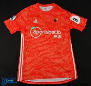 Ben Foster No 26 Watford 2019/20 goalkeeper match issue football shirt - Adidas / Sportsbet.io,