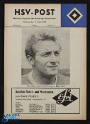 1964/65 Hamburger SV v Manchester Utd friendly match programme 12 August 1964; good. (1)