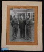 Early Matt Busby 1909-1994 and Joe Mercer 1914-1990 Services Photograph depicting Captain Alwyn Marr