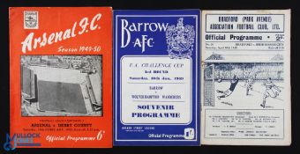 Selection of football programmes 1947/48 Bradford Park Avenue v Birmingham City Div. 2, 1949/50