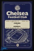 1960/61 London FA Challenge Cup Final Chelsea v Arsenal, 5 December 1960, 4 page; good. (1)