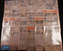 1952-1957 Evening Chronicle Pink Final Football Scores Newspapers, a good collection #56 papers, all