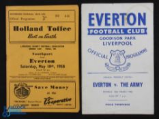 1959/60 Everton v The Army friendly match programme 4 page 28 March 1960; 1957/58 Southport v