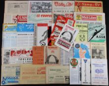 Collection of French club football programmes to include 1951/52 CORT v FC Metz, 1954/55 Girondins