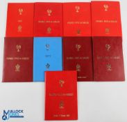 VIP France v Wales Rugby Programmes (9): Committee Box issues from 1967, 1969, 1973 & 1983-1993