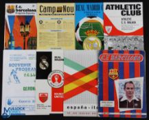 Selection of programmes to include 1957 Barcelona v CD Condal (6 April), 1960 Spain v Italy in