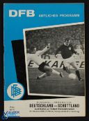 1969 Germany v Scotland international match programme 22 October 1969 in Hamburg; good. (1)