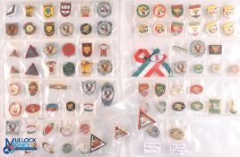 Selection of Keighley Cougars Rugby League enamel badges featuring Centenary 2000, grand final