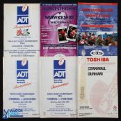 1989-1996 Rugby Programmes, County Championship Finals (6): Cornwall v Durham 1989, Yorkshire 1991 &