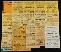 Collection of Sutton Utd home match programmes 1949/50 Kingstonian (FAC), 1951/52 Bromley, 1956/57